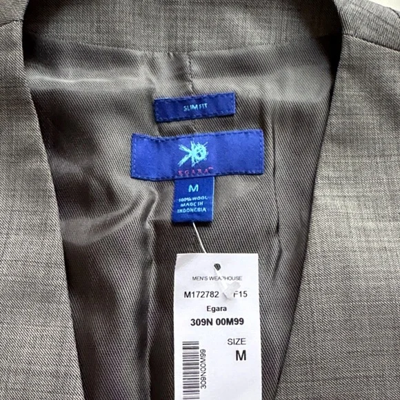 Egara Charcoal Gray Suit Vest - Picture 3 of 6